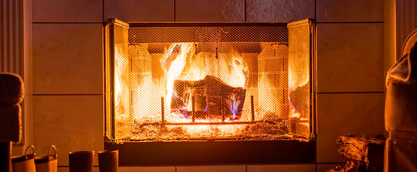 Mendota Hearth Landscape Fireplace Installation in Falls Church, North Carolina