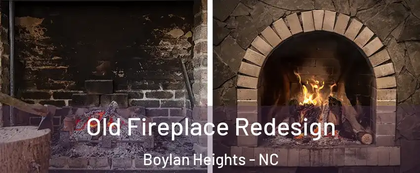 Old Fireplace Redesign Boylan Heights - NC